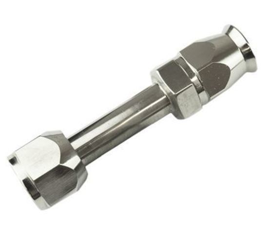 Proflow PFEAC101-06 Hose End Air Conditioning 304 Stainless Straight Female O-Ring Pilot -06 Chrome
