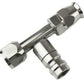 Proflow PFEAC101-10CP Hose End Air Conditioning 304 Stainless Straight Female O-Ring Pilot -10AN W/Charge Port Chrome