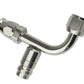 Proflow PFEAC103-08CP Hose End Air Conditioning 304 Stainless 90 Degree Female O-Ring Pilot -08AN W/Charge Port Chrome
