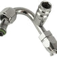 Proflow PFEAC105-06CP Hose End Air Conditioning 304 Stainless 135 Degree Female O-Ring Pilot -06AN W/Charge Port Chrome