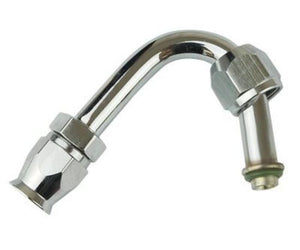 Proflow PFEAC105-08 Hose End Air Conditioning 304 Stainless 135 Degree Female O-Ring Pilot -08 Chrome