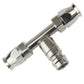 Proflow PFEAC110-08CP Hose End Air Conditioning 304 Stainless Straight Inline Charge Port -08 Chrome