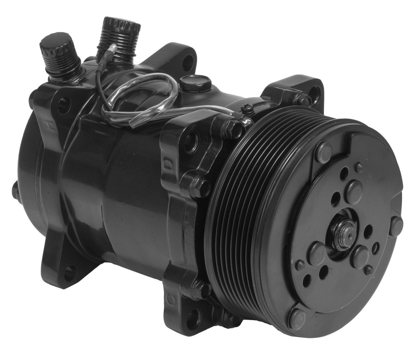 Proflow PFEACCOMP1BK Air Conditioning Compressor Sanden 508 Aluminium Black Serpentine Pulley Each