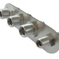 Proflow PFEACWP104 Firewall Bulkhead Aluminium 4 Port #10 #10 Inline Polished