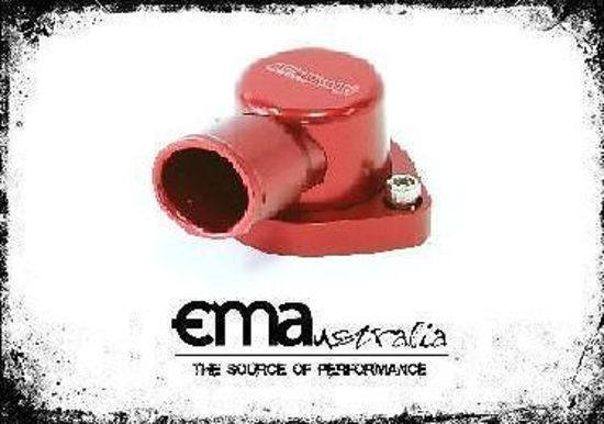 Aeroflow AF64-2039R Billet Thermostat Housing Red 90 Deg suits 302 351C