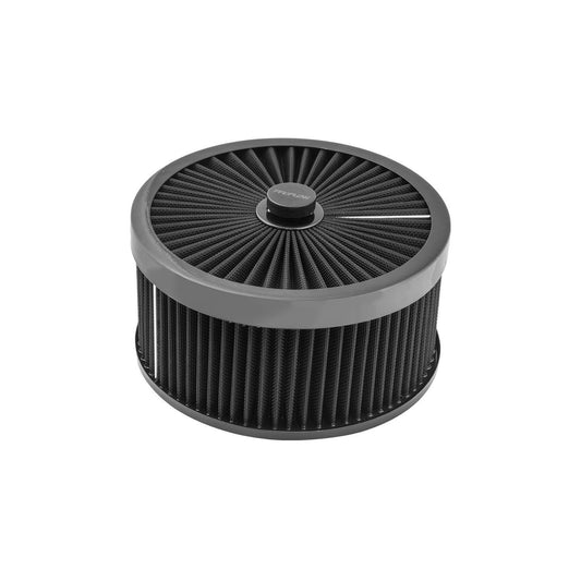 Proflow PFEAF-230102B Air Filter Assembly Flow Top Round Black 9" x 4" suit 5-1/8" Flat Base