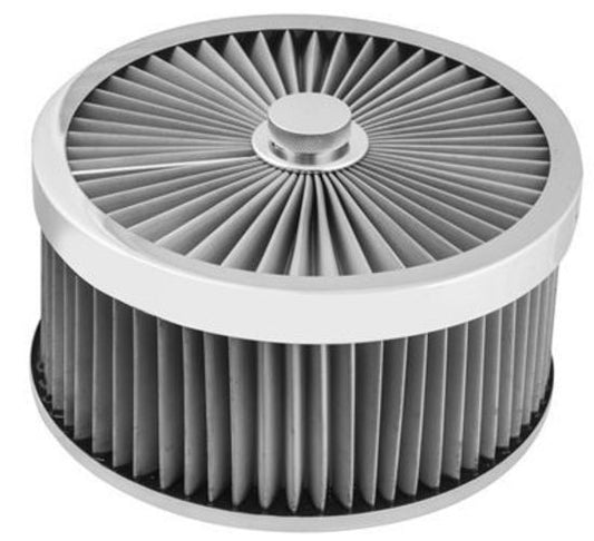 Proflow PFEAF-230127S Air Filter Assembly Flow Top Round Stainless Steel 9" x 5" suit 5-1/8" Flat Base