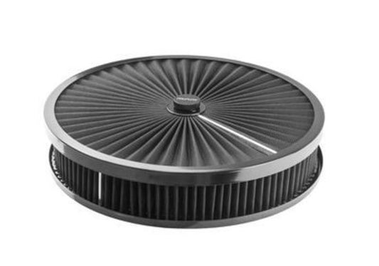 Proflow PFEAF-350051B Air Filter Assembly Flow Top Round Black 14" x 2" suit 5-1/8" Neck Recessed Base