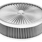 Proflow PFEAF-350102S Air Filter Assembly Flow Top Round Stainless Steel 14" x 4" suit 5-1/8" Neck Recessed Base