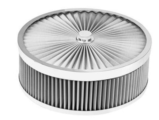Proflow PFEAF-350127S Air Filter Assembly Flow Top Round Stainless Steel 14" x 5" suit 5-1/8" Neck Recessed Base