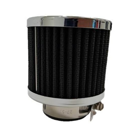Proflow PFEAF-7535C Breather Filter Chrome / Black 70mm High 35mm (1-3/8") Neck