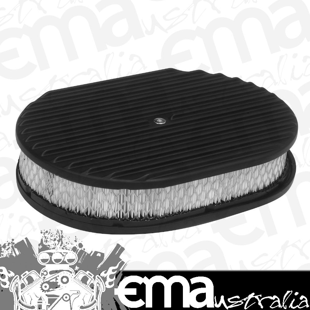 Proflow PFEAF40050 Air Filter Assembly Black Fins Oval 12 x 2