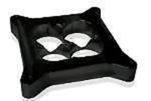 Aeroflow AF64-2044BLK Velocity Carb Spacer 4150 1" Black Bolton Horsepower Square