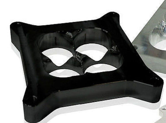 Aeroflow AF64-2045BLK Velocity Spacer 4500 1" Thick Black Bolt On Horsepower Dom
