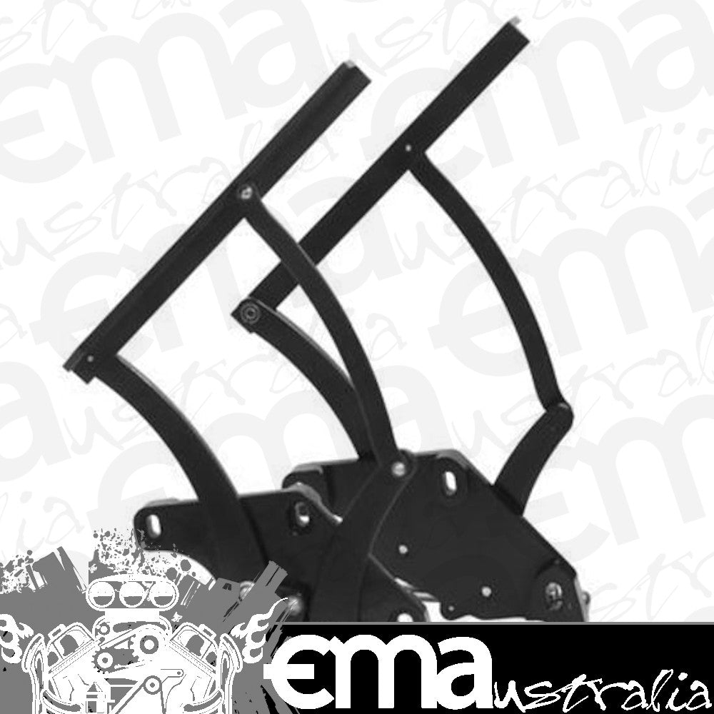 Proflow PFEBHFD03BK Bonnet Hinge Kit Billet Aluminium For Ford Mustang 71-73 Black