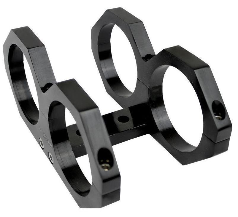 Proflow PFEBOSBILDUALBK Fuel Pump Dual Mount Billet Aluminium 044 Bosch Bracket Black