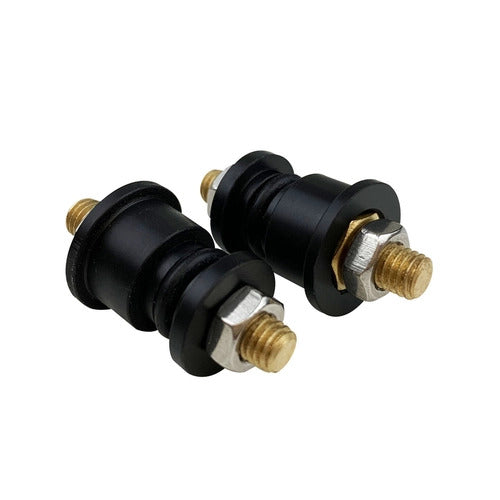 Proflow PFEBT-0102 Electrical Bulkhead Connectors Terminals HDPE Black Pair