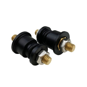 Proflow PFEBT-0102 Electrical Bulkhead Connectors Terminals HDPE Black Pair