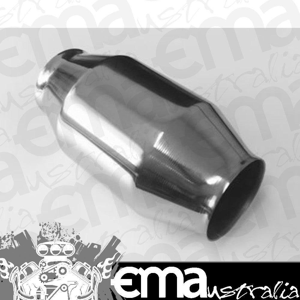 Proflow PFECAT25100 Catalytic Converter Universal Stainless Steel Polished 100 Cell 2.5" x 200mm Length