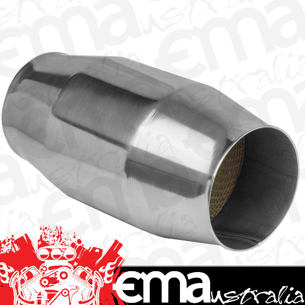 Proflow PFECAT25200 Catalytic Converter Universal Stainless Steel Polished 200 Cell 2.5" x 200mm Length