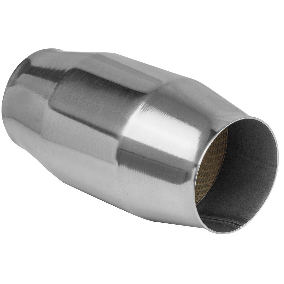 Proflow PFECAT25200 Catalytic Converter Universal Stainless Steel Polished 200 Cell 2.5" x 200mm Length