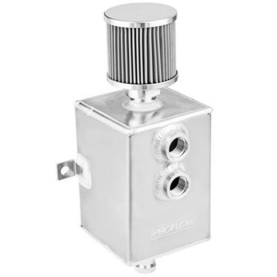 Proflow PFECC1 Oil Breather 1 Lt Tank Catch Can Square Aluminium Natural Filtered Breather Universal Each
