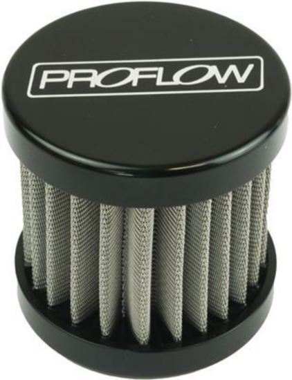 Proflow PFECCB-2BK Oil Breather Filter Billet -06AN Female thread Black