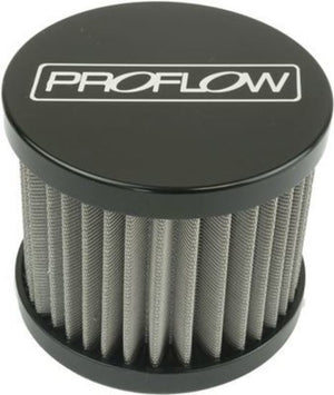 Proflow PFECCB-3BK Oil Breather Filter Billet -08AN Female thread Black