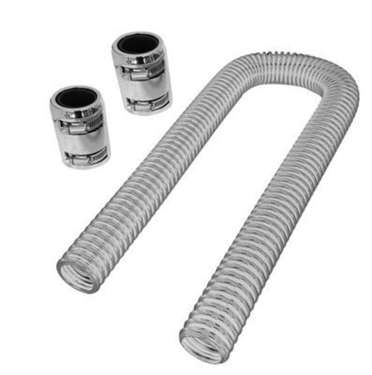 Proflow PFECHR48 Radiator Hose Flexible Stainless Steel Chrome Kit . 48" Length