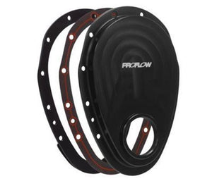 Proflow PFECTCBK Timing Cover 2-piece Billet Aluminium Black Anodised SB For Chevrolet V8 Small Block Kit