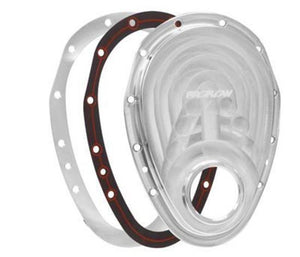 Proflow PFECTCS Timing Cover 2-piece Billet Aluminium Silver Anodised SB For Chevrolet V8 Small Block Kit