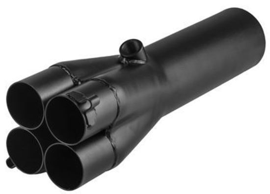 Proflow PFEEC14701 Exhaust Collector Slip On Steel Header 12" x 2-3/8" Primary to 4-1/2"