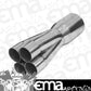 Proflow PFEECS14743SS Exhaust Collector Merge 304 Stainless Steel Slip On 12" x 1-7/8" Primary to 3-1/2"