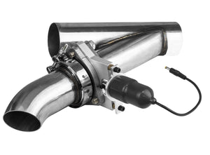 Proflow PFEEEC250 Single Exhaust Cutouts Electric Aluminium Bolt On 2 5 " Diameter Stainless Steel Tubing Kit