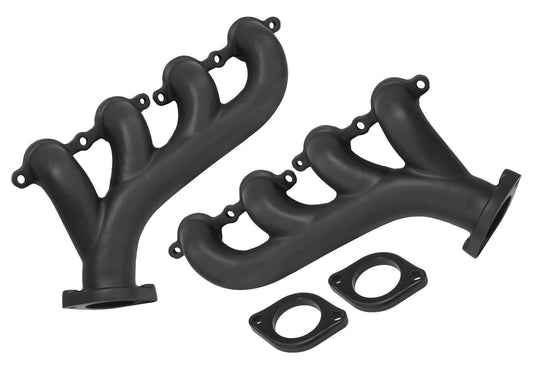 GM Holden Commodore LS1 LS2 V8 Exhaust Manifolds High Silicon Ductile Iron Black Casting Chev For LS Series Engines Pair Proflow PFEEH8501BKC