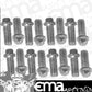 Proflow PFEEHBST Header Bolts Hex Head 3/8 " Custom Stainless Steel For Chevrolet For Ford Set of 16