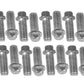 Proflow PFEEHBST Header Bolts Hex Head 3/8 " Custom Stainless Steel For Chevrolet For Ford Set of 16