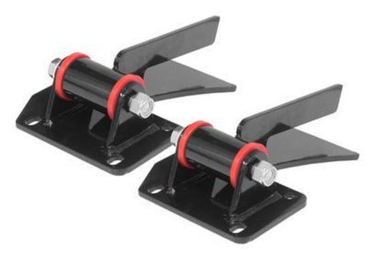 Proflow PFEEM007 Power Motor GM LS Engine Swap Universal Bolt-In Steel Polyurethane Black/Red Weld In Pair