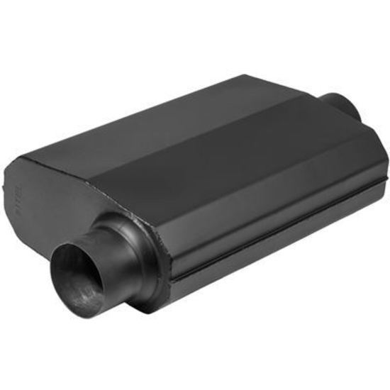 Proflow PFEEM21505 Muffler Black Flow Chamber 3" Side Inlet to 3" Centre Outlet