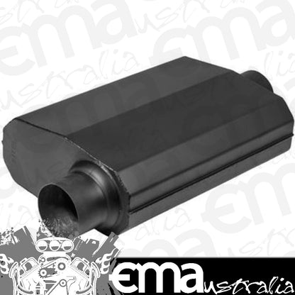 Proflow PFEEM21610 Muffler Black Flow Chamber 4" Centre Inlet to 4" Side Outlet