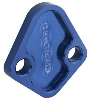 Proflow PFEFB-101BL Fuel Pump Block-Off Plate Aluminium Blue Anodised BB Chev For Ford Windsor Each