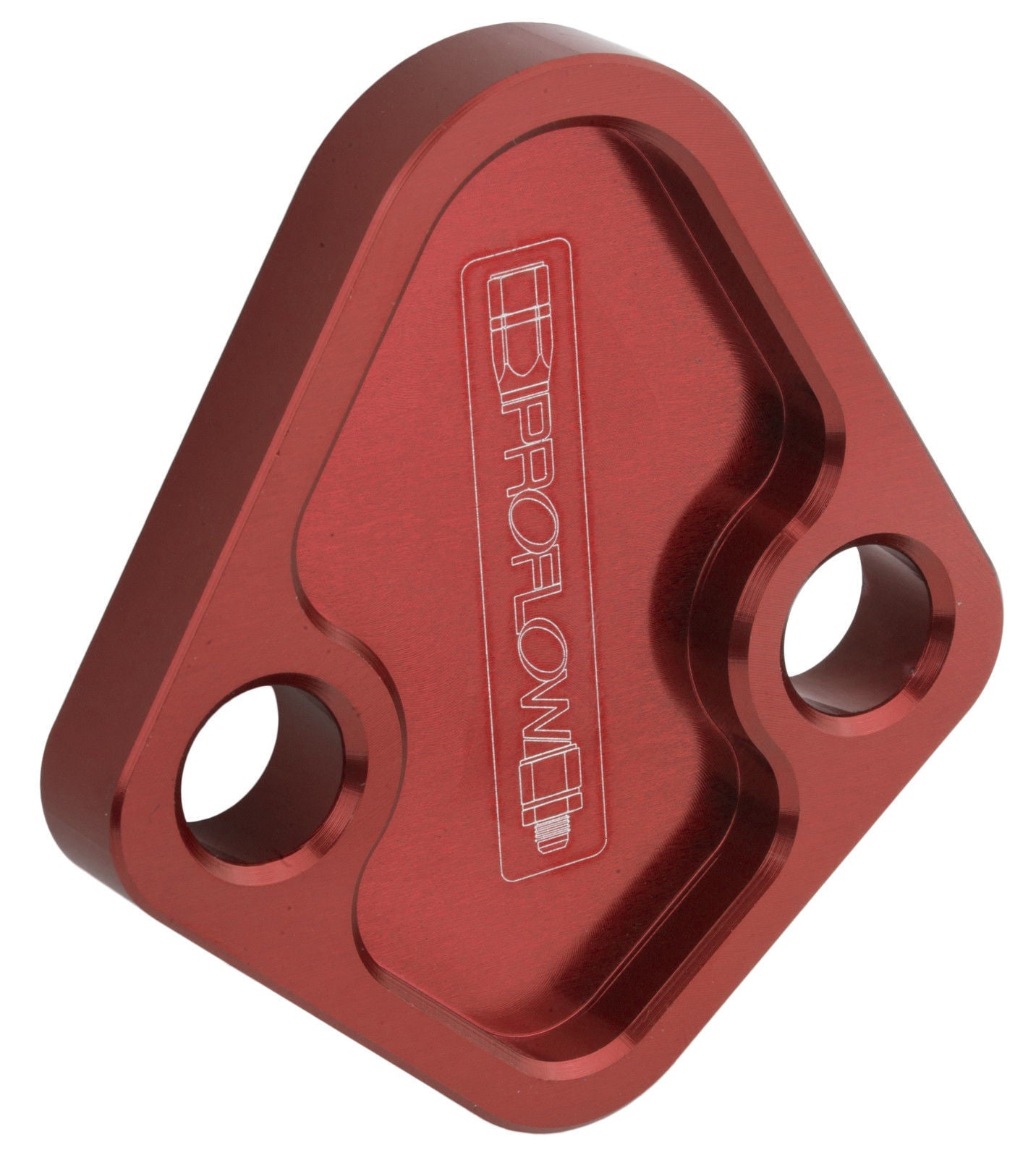 Proflow PFEFB-101R Fuel Pump Block-Off Plate Aluminium Red Anodised BB Chev For Ford Windsor Each