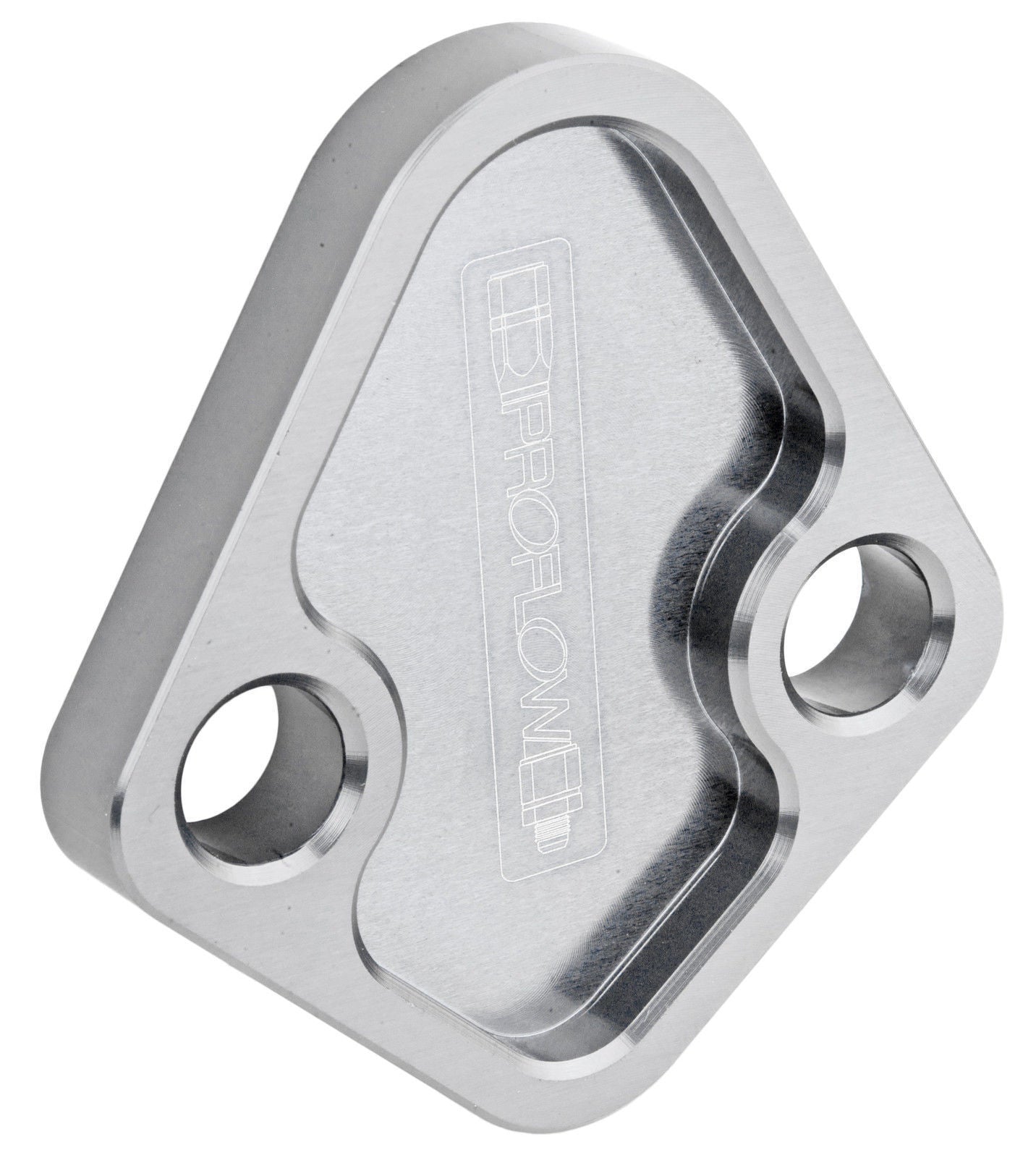 Proflow PFEFB-101S Fuel Pump Block-Off Plate Aluminium Silver Anodised BB Chev For Ford Windsor Each