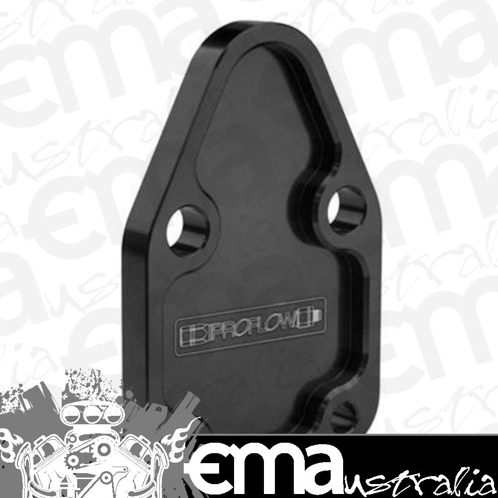 Proflow PFEFB-102BK Fuel Pump Block-Off Plate Aluminium Black Anodised SB For Chevrolet Each