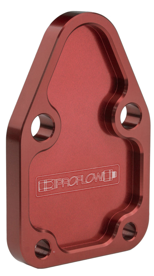 Chevrolet small block V8 Fuel Pump Block-Off Plate Aluminium Red Anodised SB For For Chrysler Each Proflow PFEFB-102R