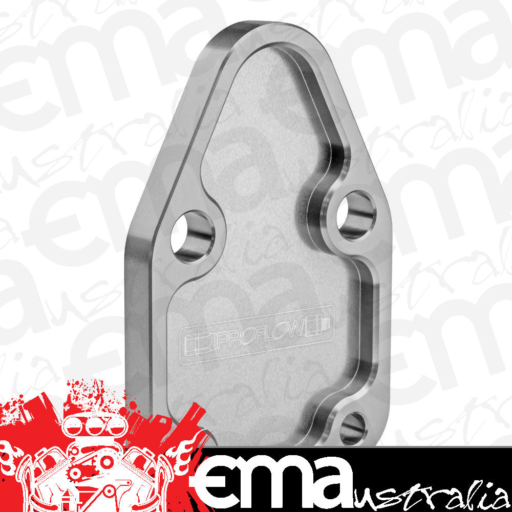 Proflow PFEFB-102S Fuel Pump Block-Off Plate Aluminium Silver Anodised SB For Chevrolet For Chrysler Each