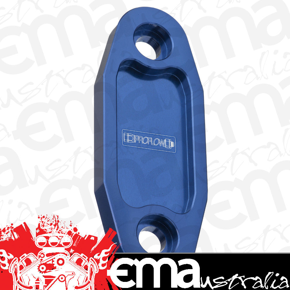 Ford Cleveland 302-351ci V8 Fuel Pump Block-Off Plate Aluminium Blue Anodised For 302-351C Each Proflow PFEFB-104BL