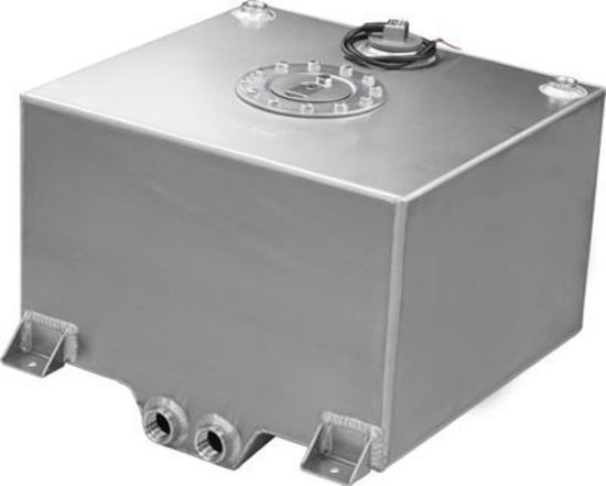 Proflow PFEFC010 Fuel Cell Tank 10g 38L Aluminium Natural 410 x 380 x 260mm With Sender Two -12 AN Female Outlets Each