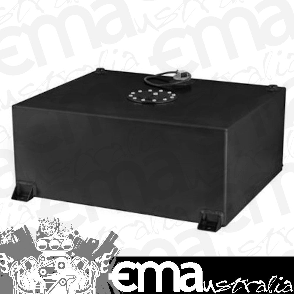 Proflow PFEFC115FBBK Fuel Cell Tank 15g 57L Aluminium Flat Bottom Black 510 x 4600 x 260mm With Sender Two -10 AN Female Outlets Each