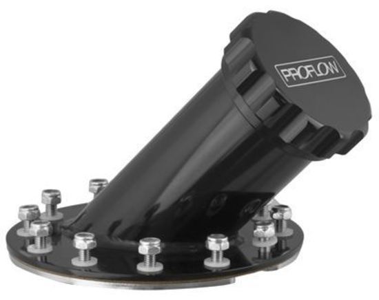 Proflow PFEFCA001 Fuel Filler Neck Aluminium Black 45 Degree 2 " Diameter 12-Bolt Flange Each
